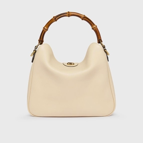Medium Diana Shoulder Bag in Beige