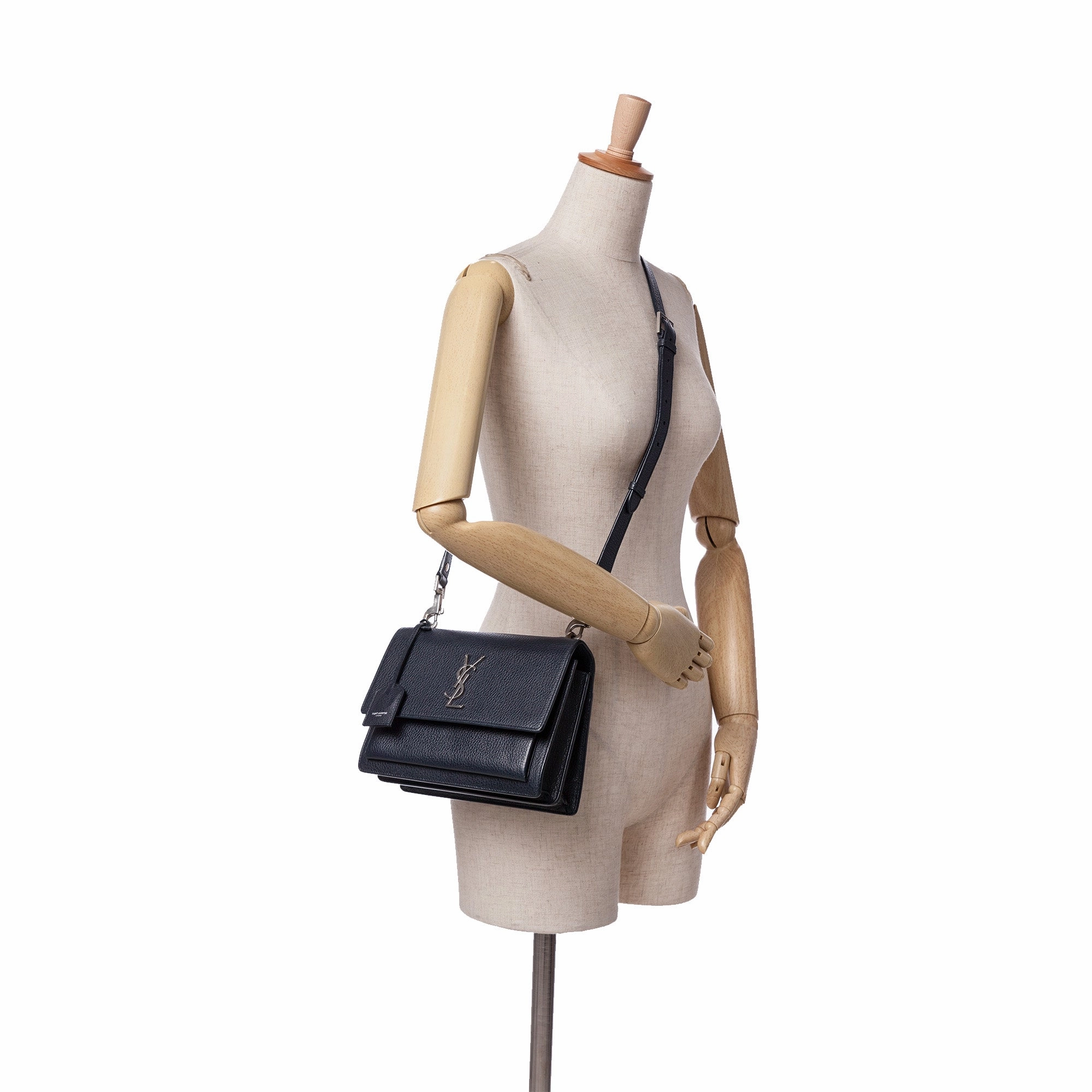 Medium Leather Monogram Sunset Crossbody