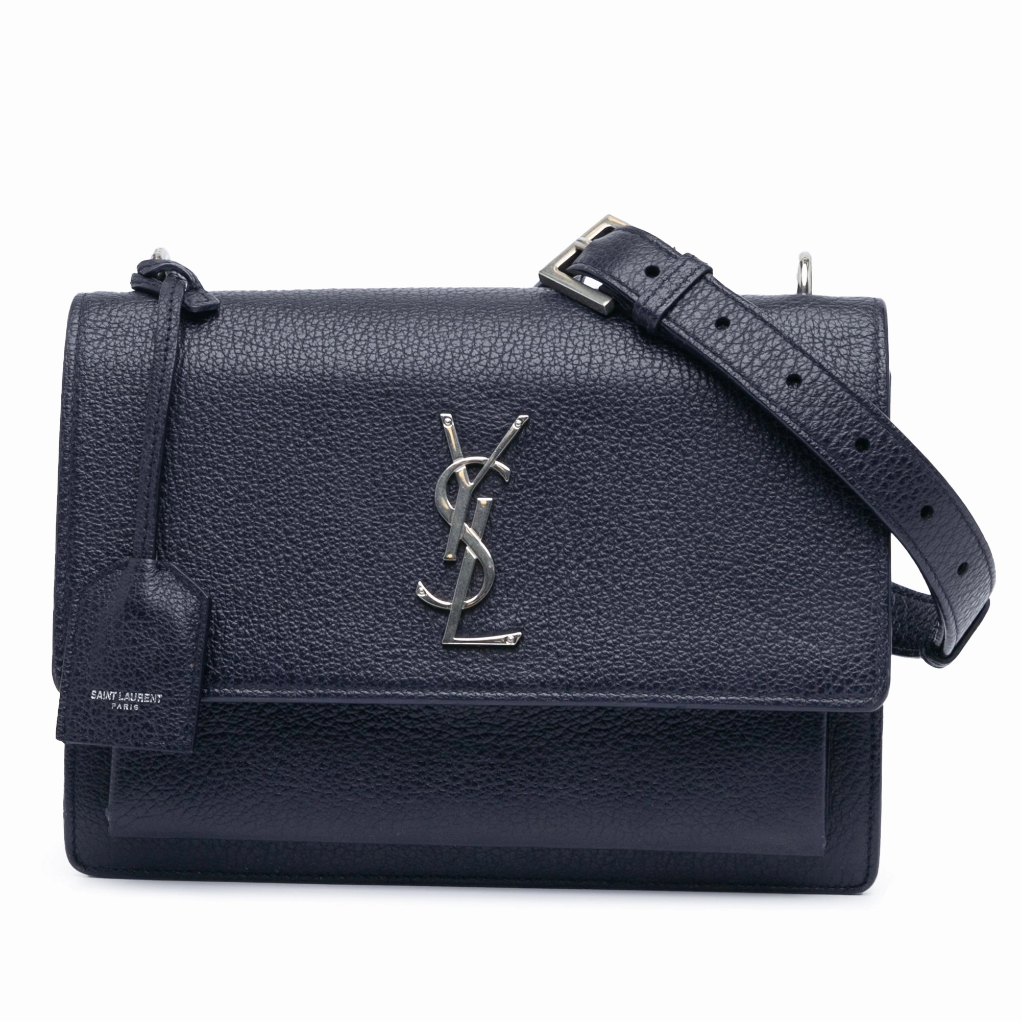 Medium Leather Monogram Sunset Crossbody