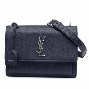 Medium Leather Monogram Sunset Crossbody