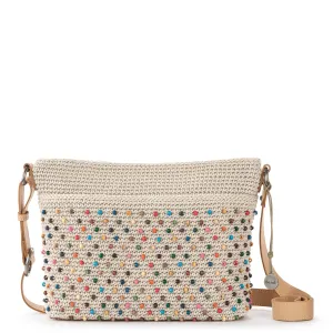 Melrose Crossbody - Hand Crochet - Ecru Multi Beads
