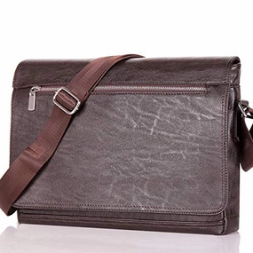 Men Laptop Computer Messenger Bag Soft Leather Briefcase Shoulder Crossbody Bag