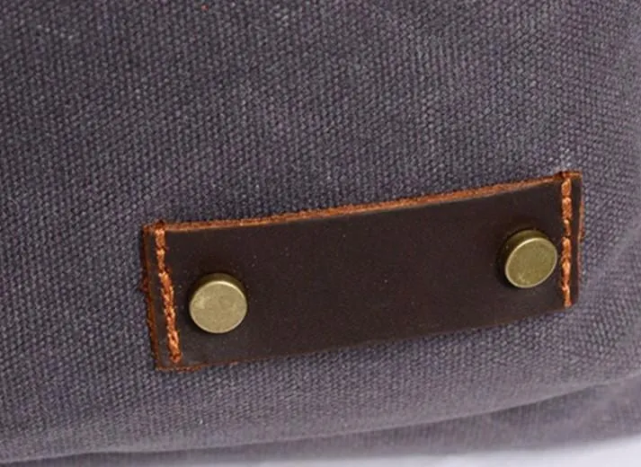 Mens Waxed Canvas Small Side Bag Messenger Bag Canvas Courier Bag for Men