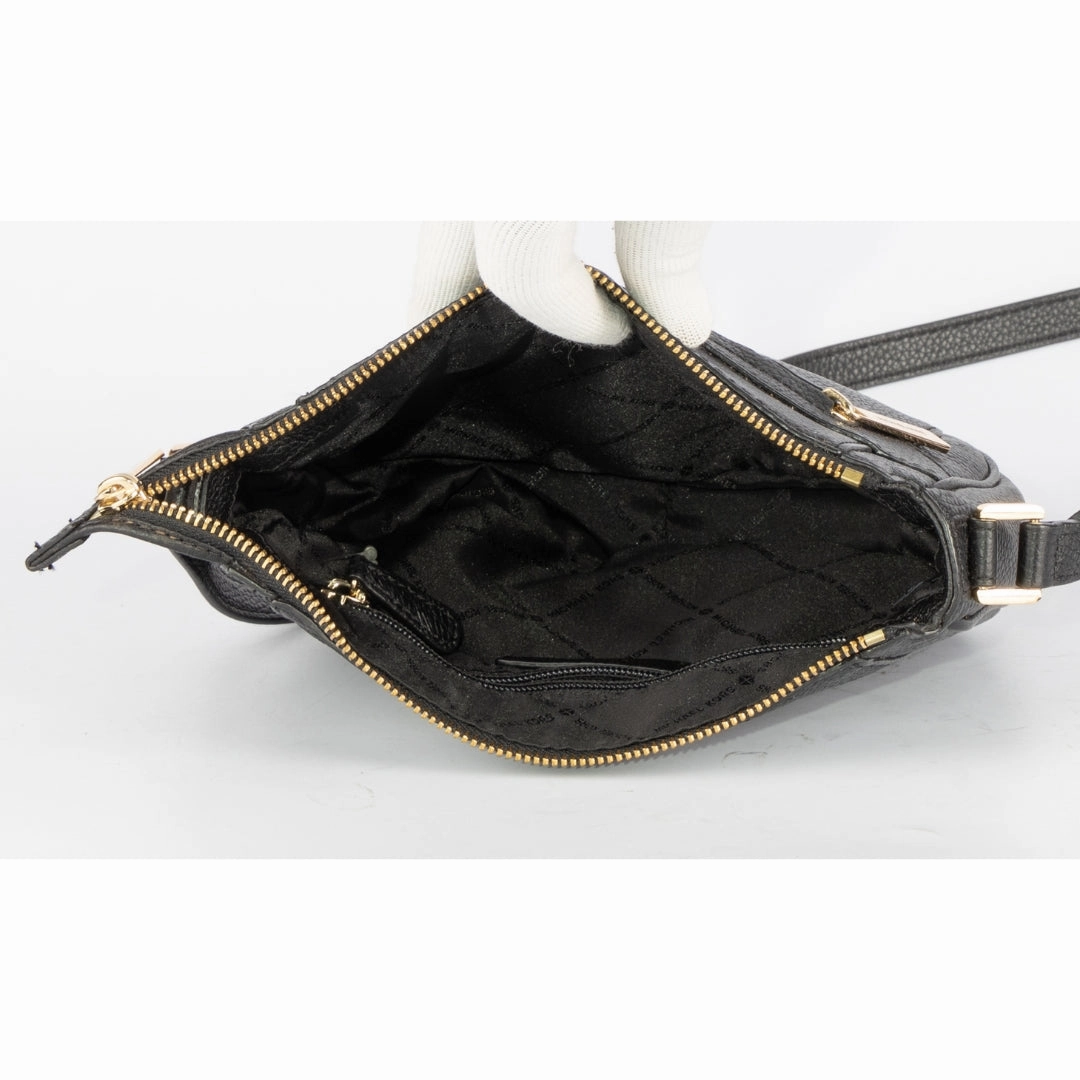 Michael Kors Black Leather Crossbody Bag