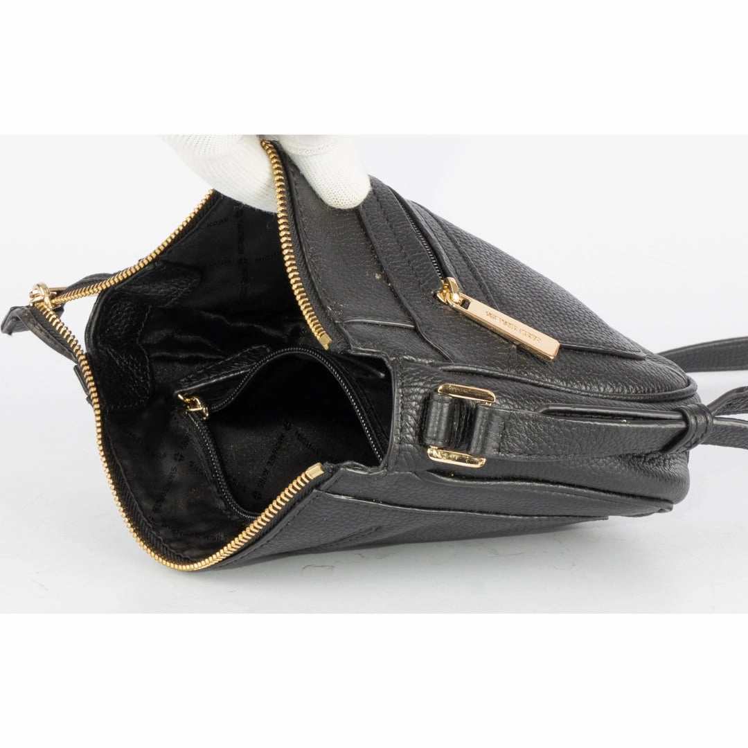 Michael Kors Black Leather Crossbody Bag