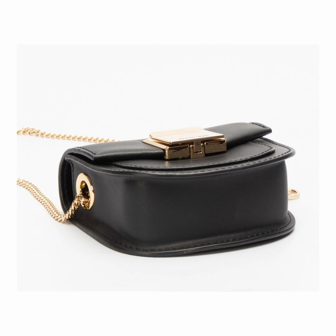 Michael Kors Black Leather Extra-Small Lita Crossbody Bag