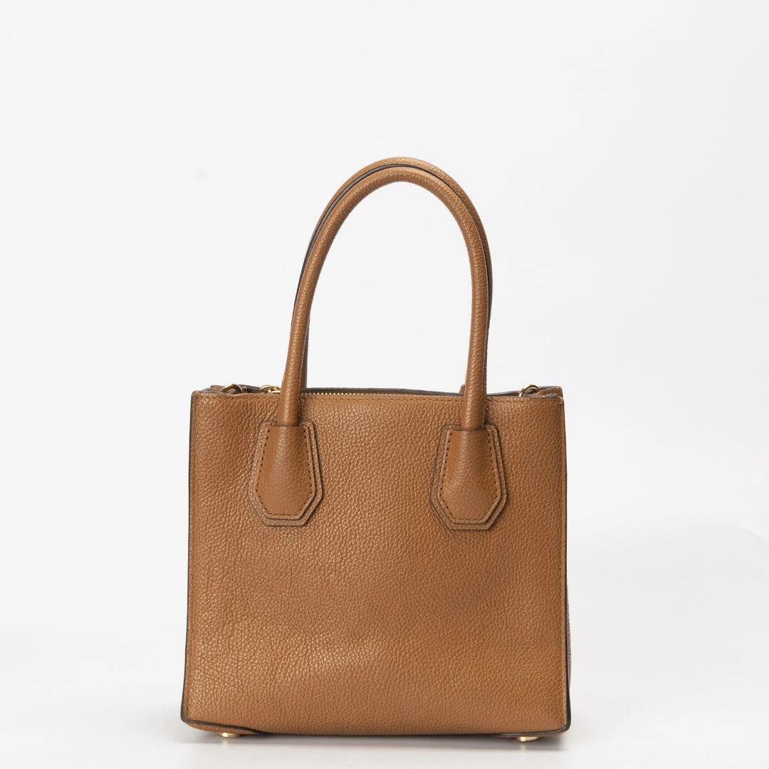 Michael Kors Brown Leather Mercer Crossbody Bag