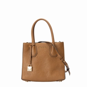 Michael Kors Brown Leather Mercer Crossbody Bag