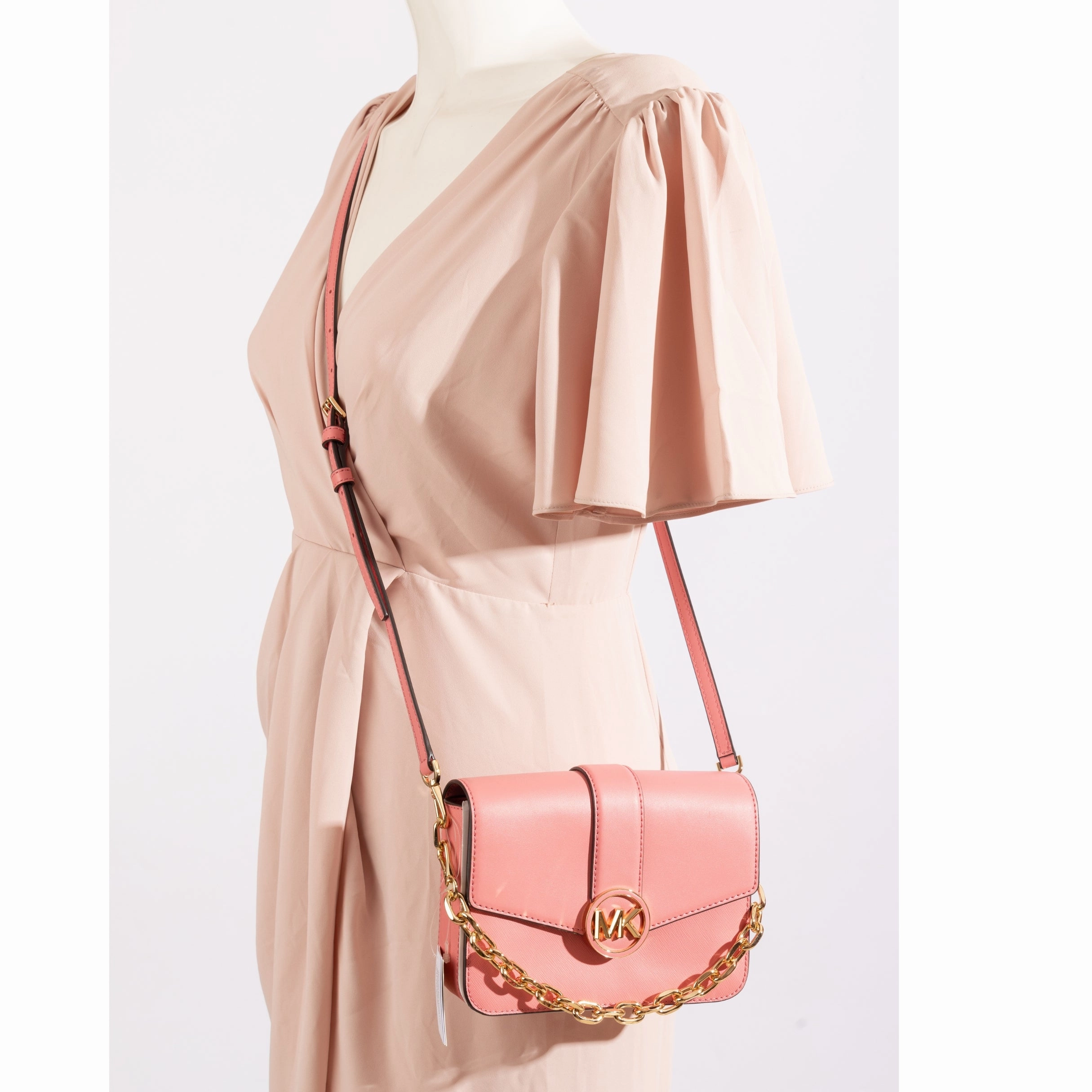 Michael Kors Carmen Leather Flap Crossbody Bag