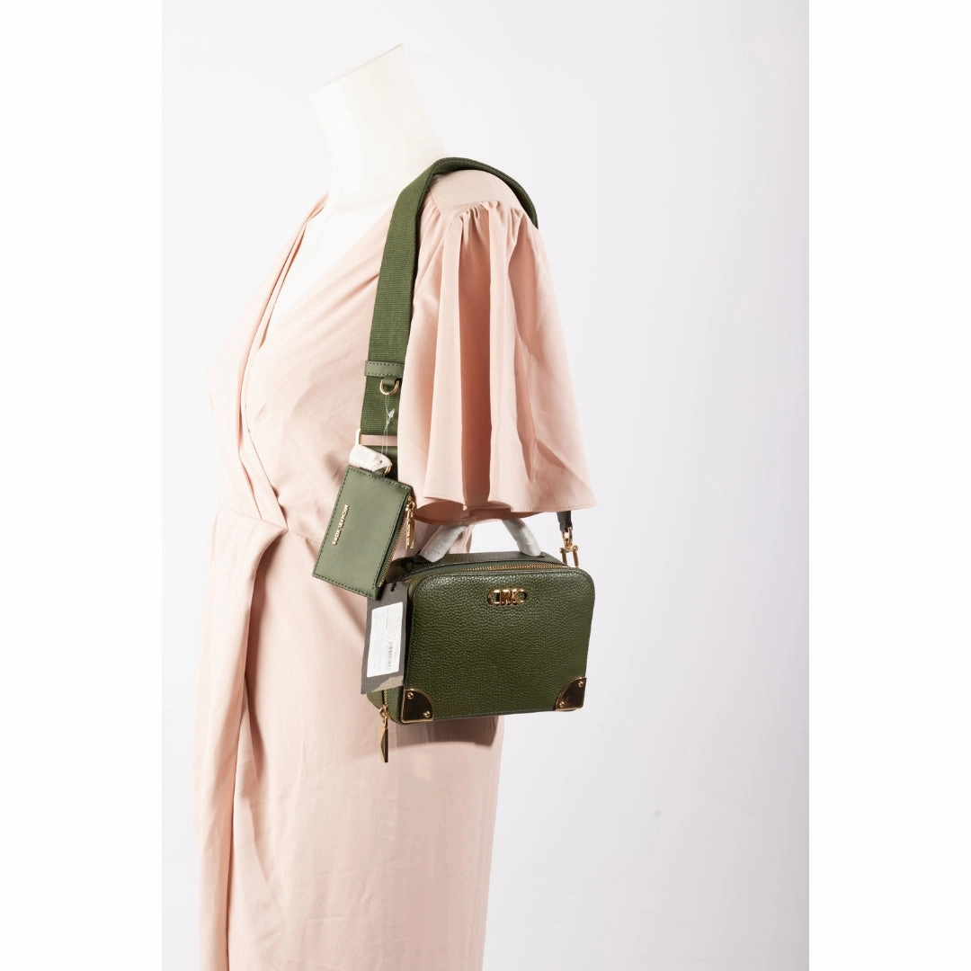Michael Kors Estelle Trunk Small Pebbled Leather Crossbody Bag