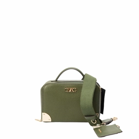 Michael Kors Estelle Trunk Small Pebbled Leather Crossbody Bag