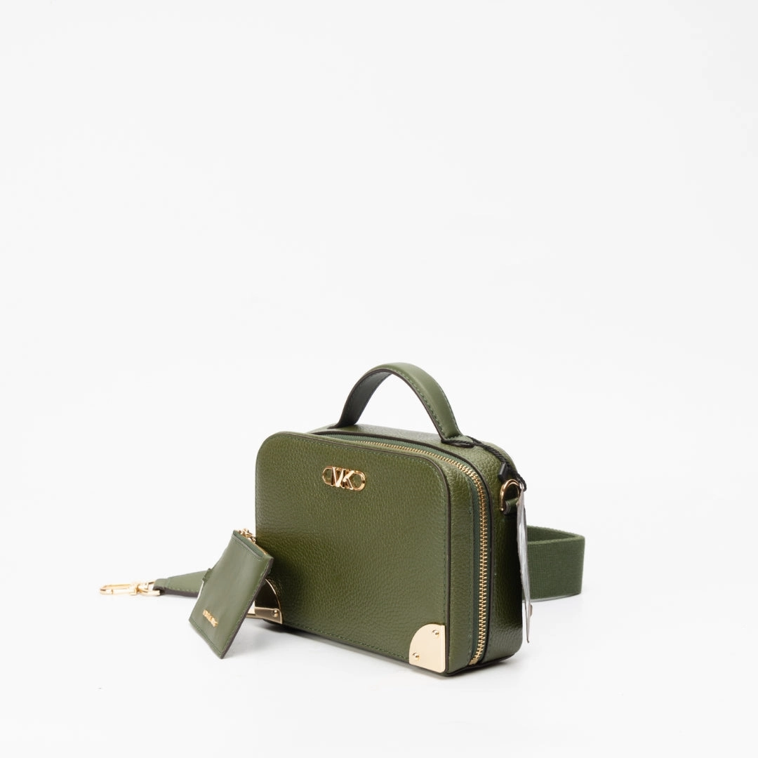 Michael Kors Estelle Trunk Small Pebbled Leather Crossbody Bag