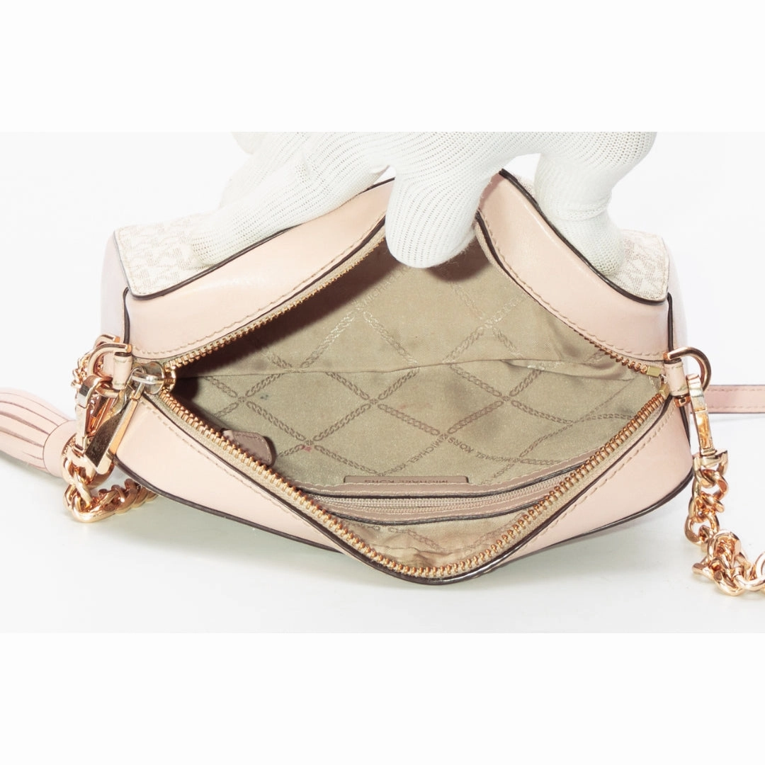 Michael Kors Ginny Medium Logo Stripe Crossbody Bag