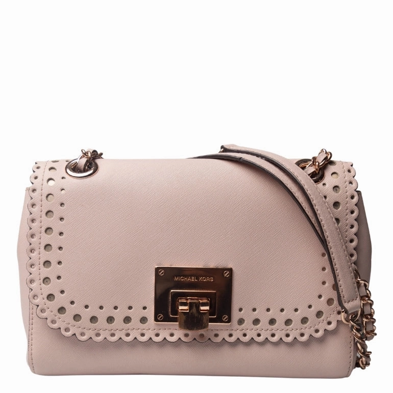 Michael Kors Hannah Perforated Leather Shoulder Bag
