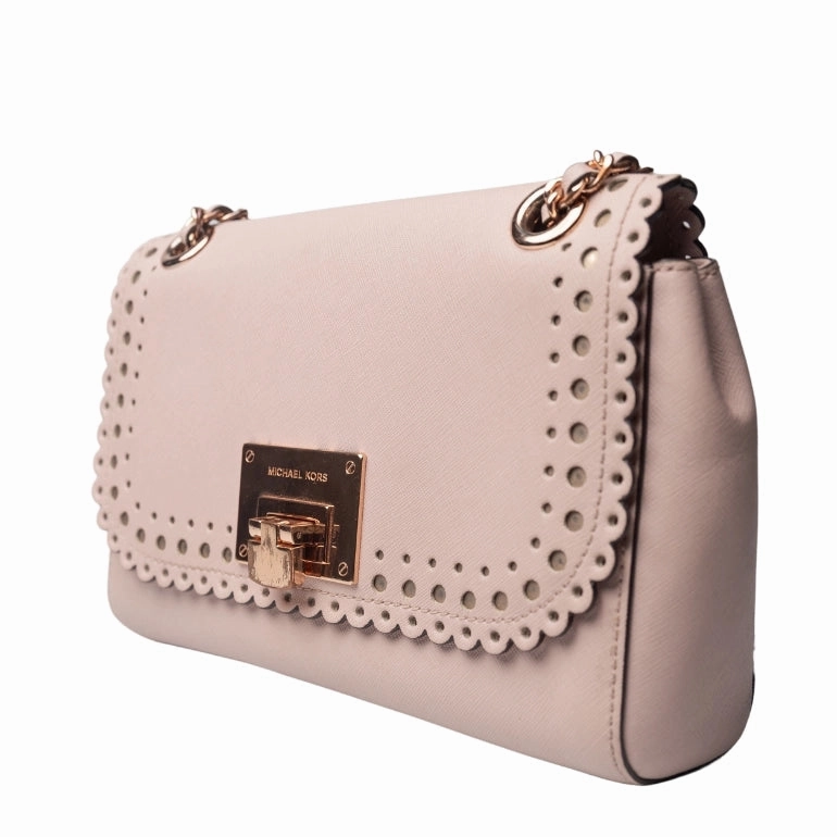 Michael Kors Hannah Perforated Leather Shoulder Bag