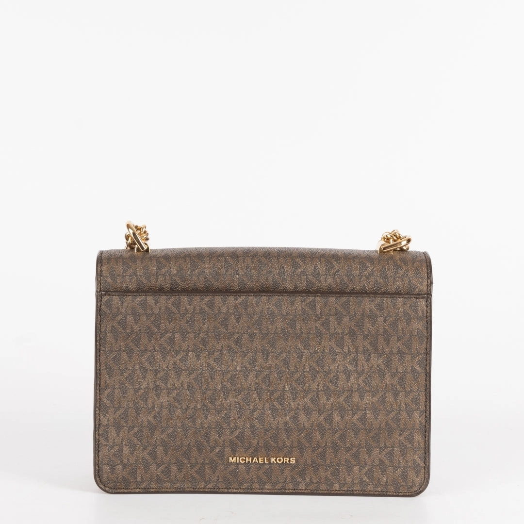 Michael Kors Jade Large Logo and Leather Crossbody Bag