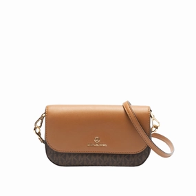 Michael Kors Jet Set Brown Acorn Crossbody Bag