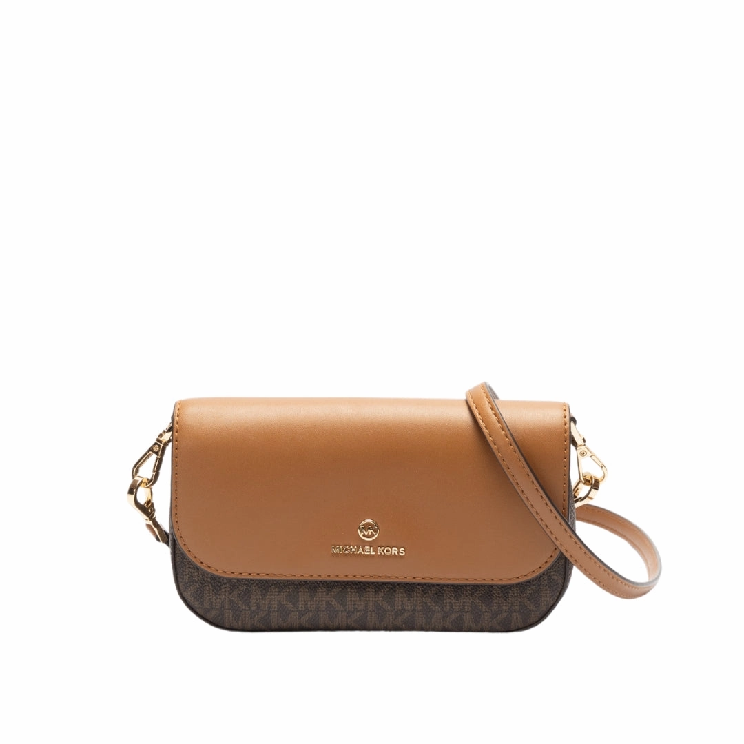 Michael Kors Jet Set Brown Acorn Crossbody Bag