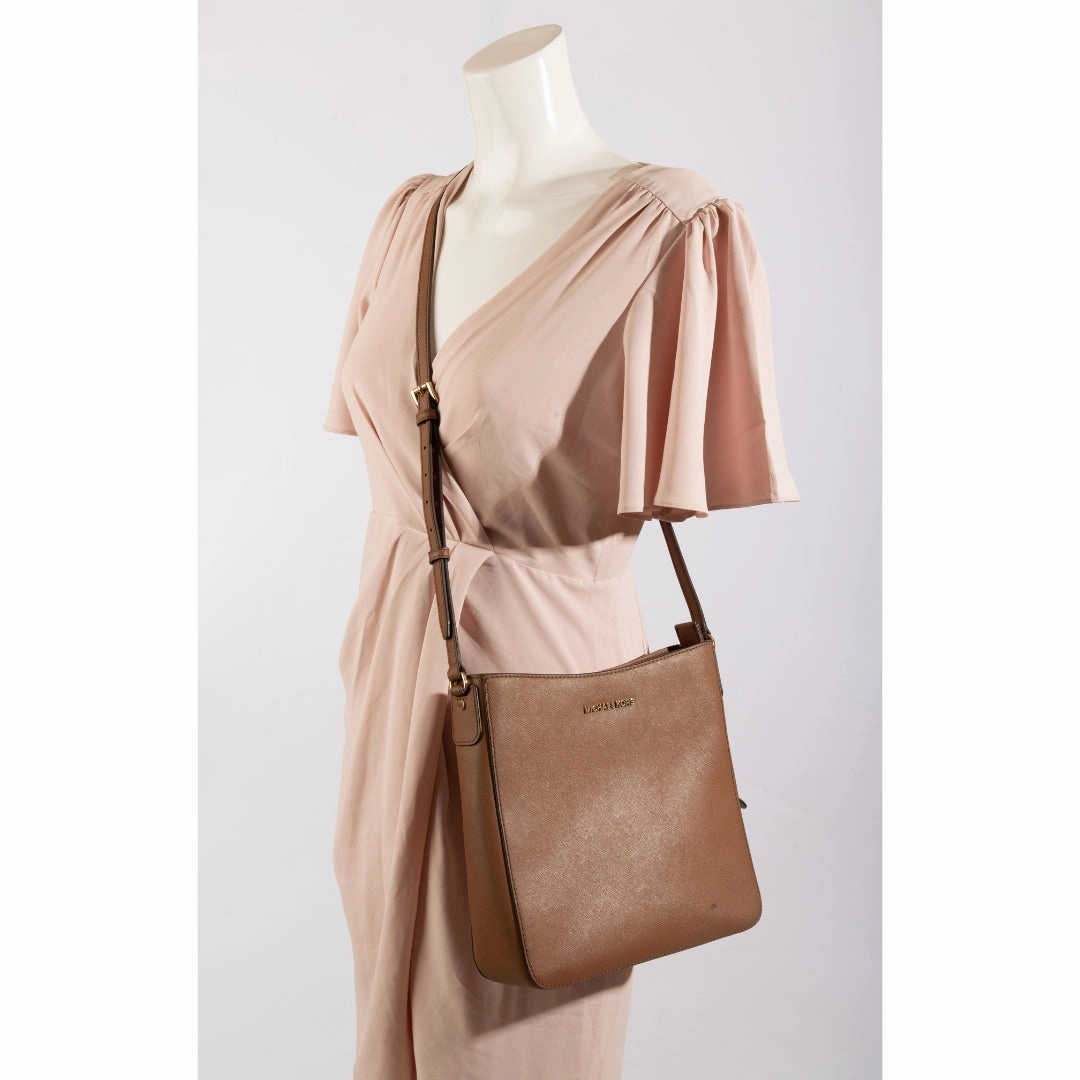 Michael Kors Jet Set Saffiano Leather Messenger Crossbody Bag