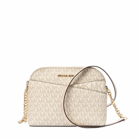 Michael Kors Jet Set Travel Medium Metallic Dome Crossbody Bag