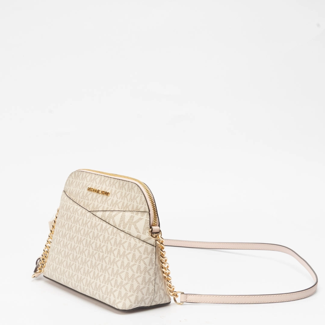 Michael Kors Jet Set Travel Medium Metallic Dome Crossbody Bag
