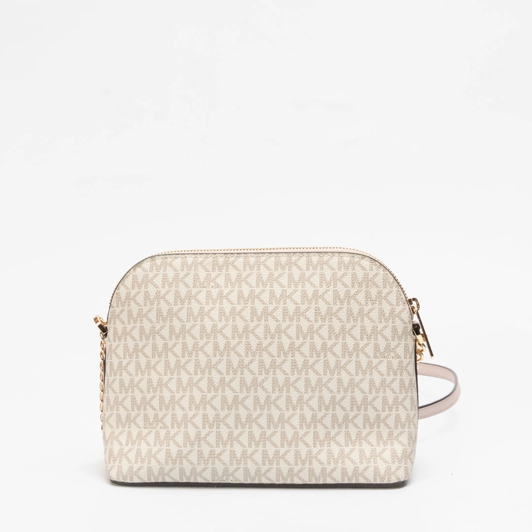 Michael Kors Jet Set Travel Medium Signature Logo Dome Crossbody Bag