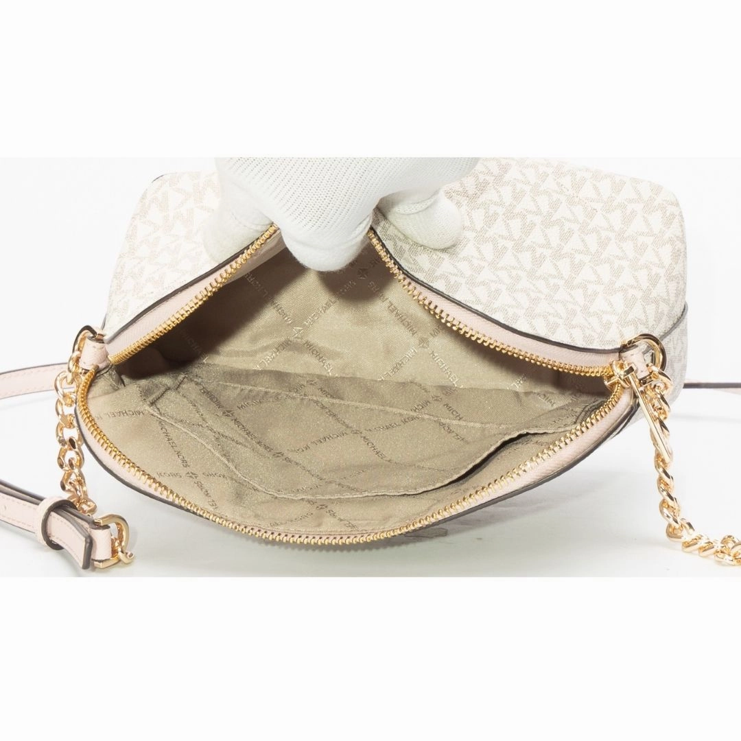 Michael Kors Jet Set Travel Medium Signature Logo Dome Crossbody Bag