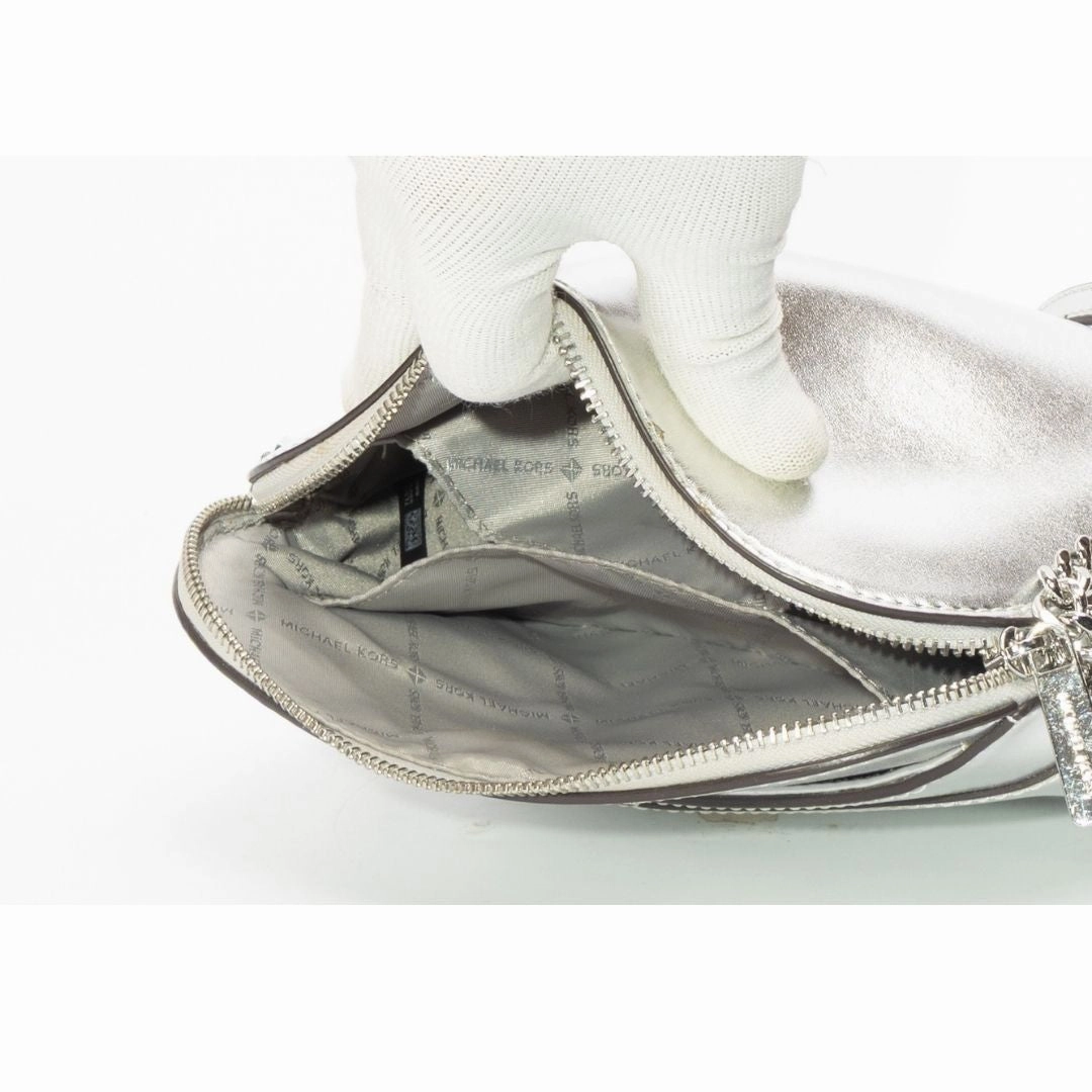 Michael Kors Leather Metallic Crossbody Bag