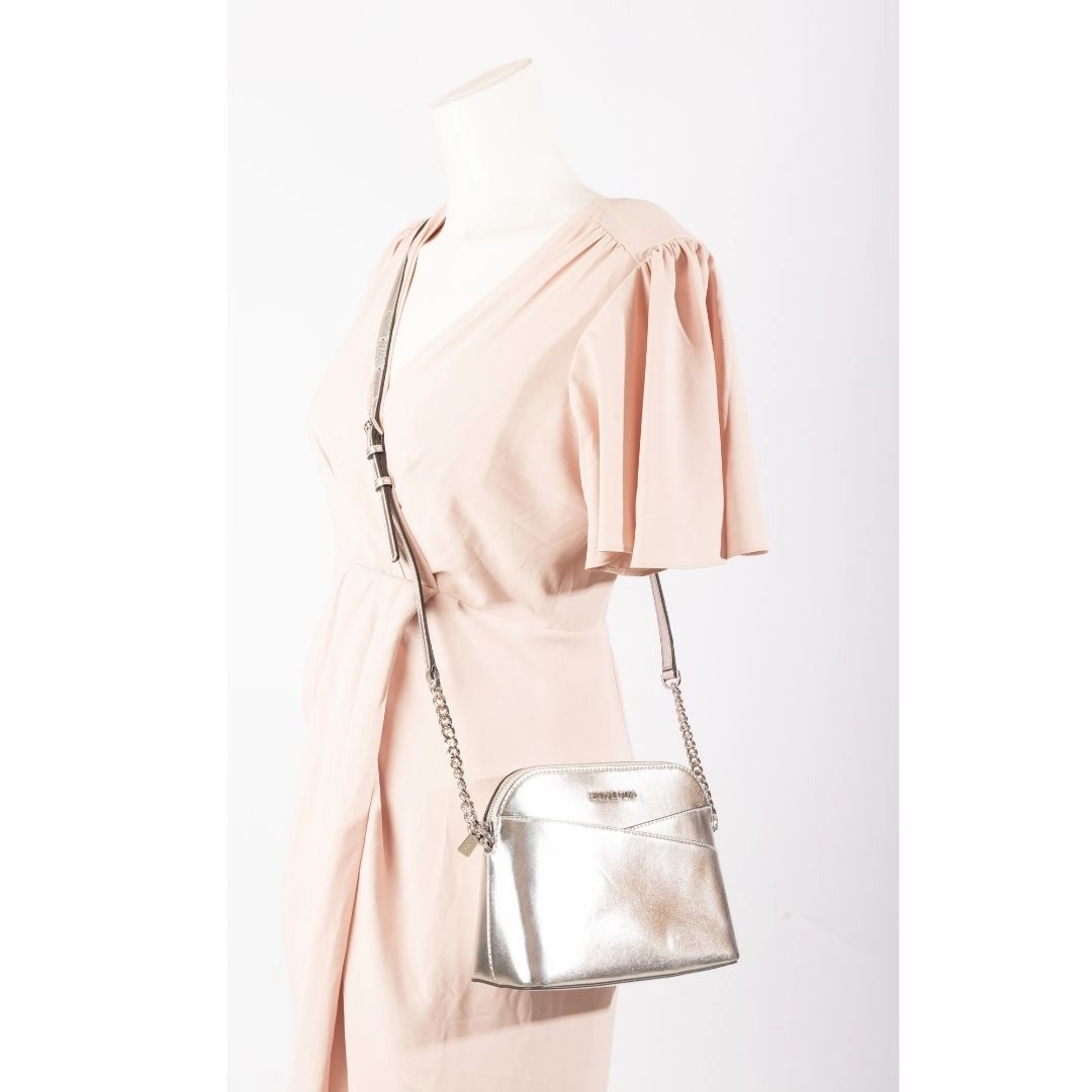Michael Kors Leather Metallic Crossbody Bag