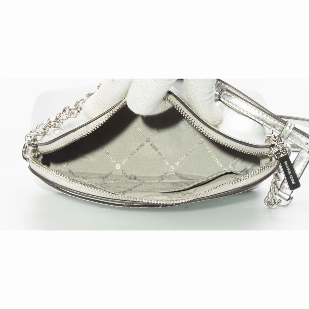 Michael Kors Leather Metallic Crossbody Bag