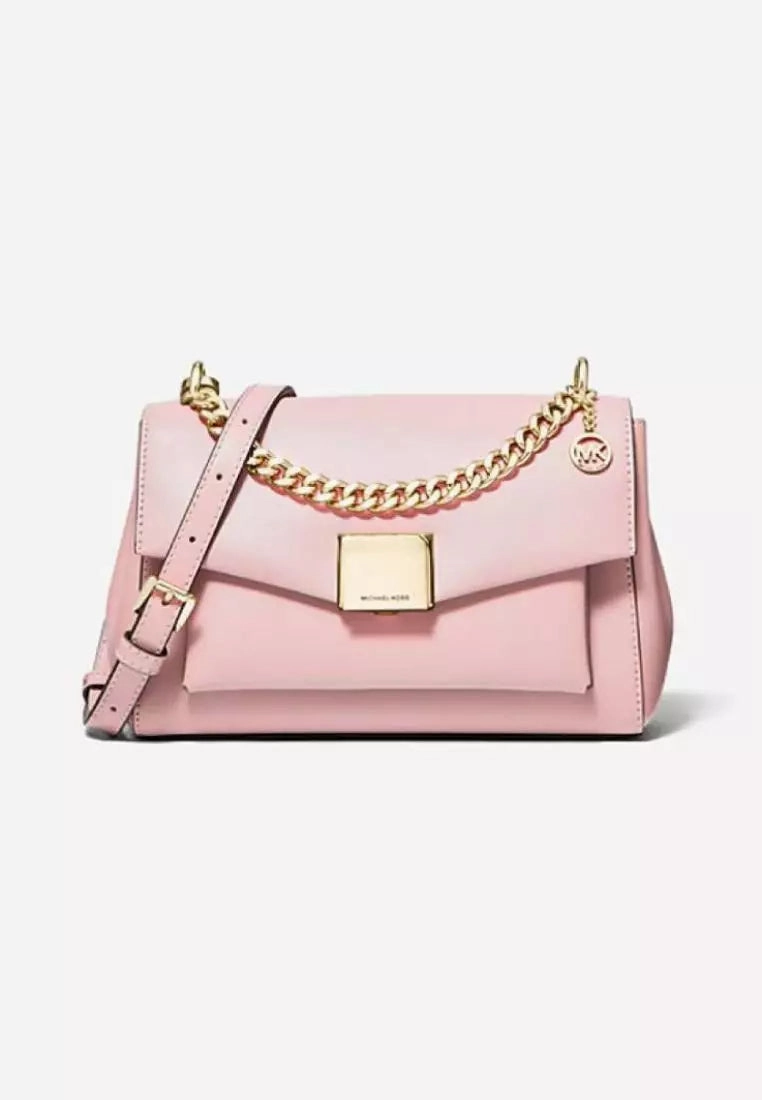 Michael kors Lita Medium Leather Crossbody Bag-Blush