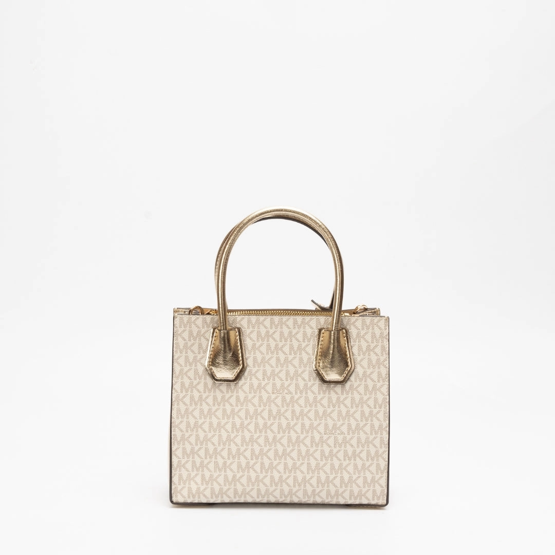 Michael Kors Mercer Gold Messenger Crossbody Bag