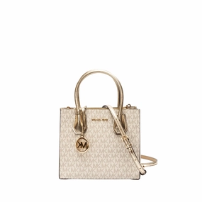Michael Kors Mercer Gold Messenger Crossbody Bag