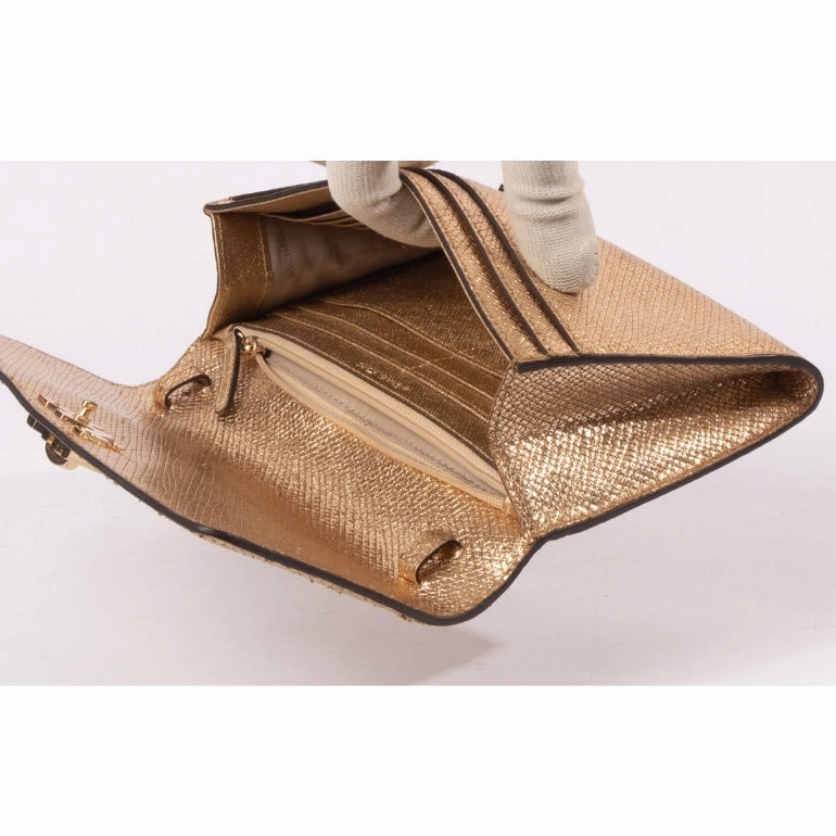 Michael Kors Mott Metallic Leather Chain Wallet