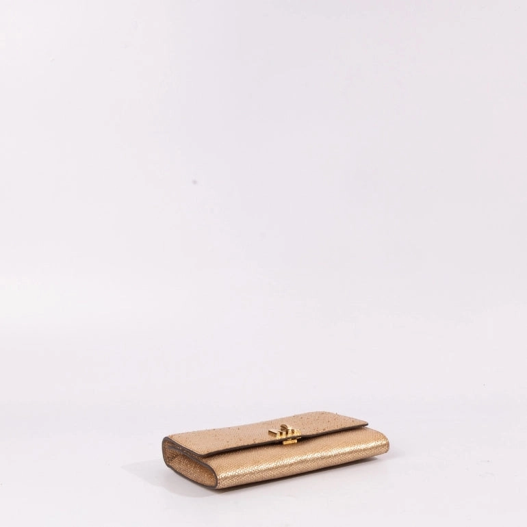 Michael Kors Mott Metallic Leather Chain Wallet