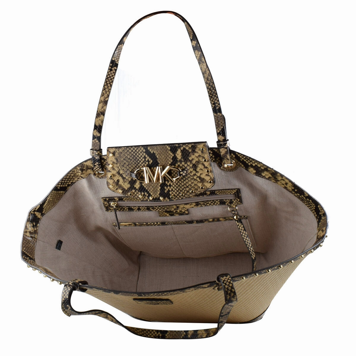 Michael Kors Raffia Shoulder Bag Brown