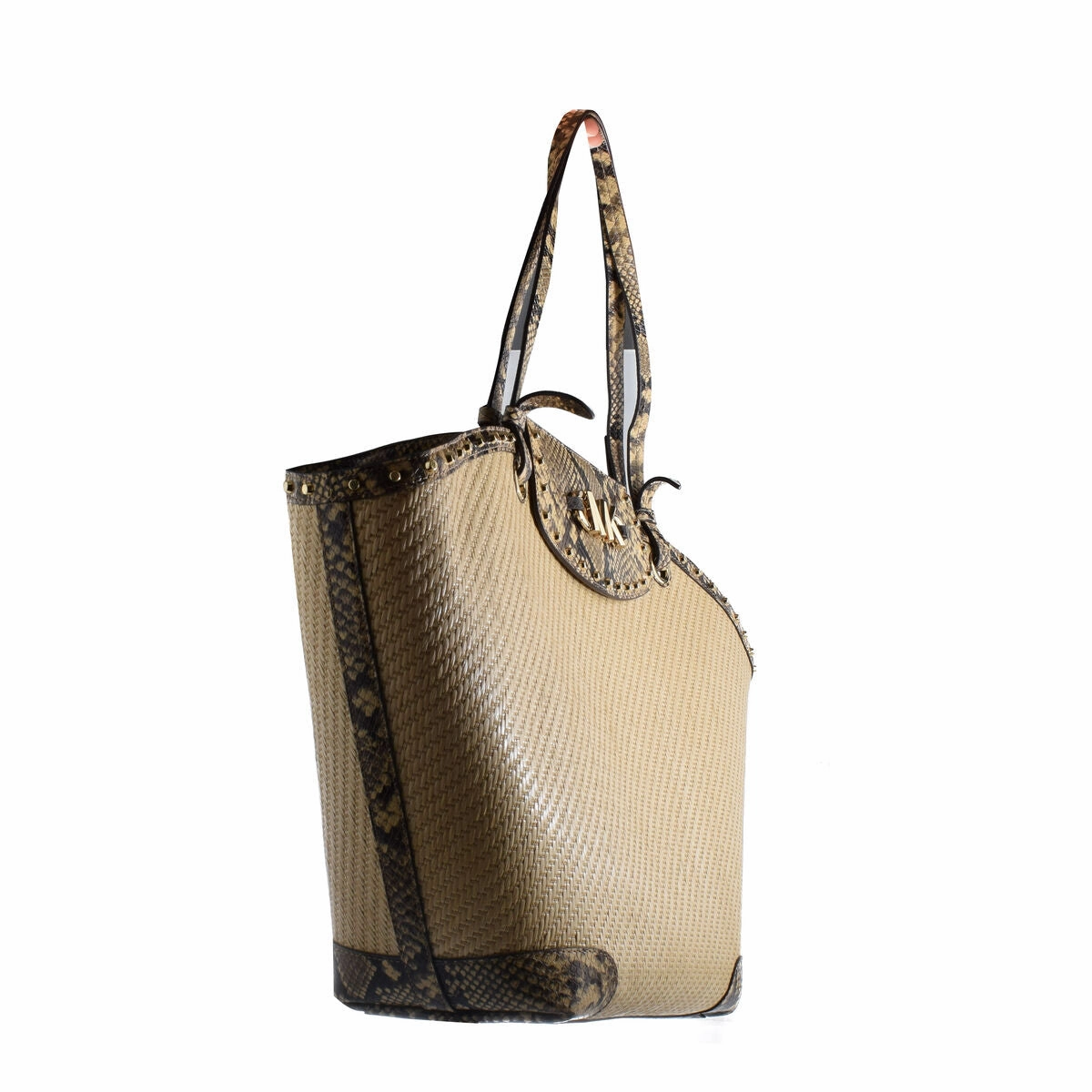 Michael Kors Raffia Shoulder Bag Brown