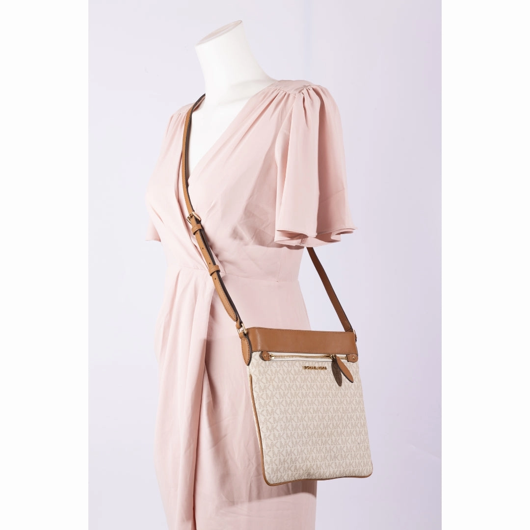 Michael Kors Vanilla & Acorn Jet Set Crossbody Bag