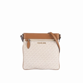 Michael Kors Vanilla & Acorn Jet Set Crossbody Bag
