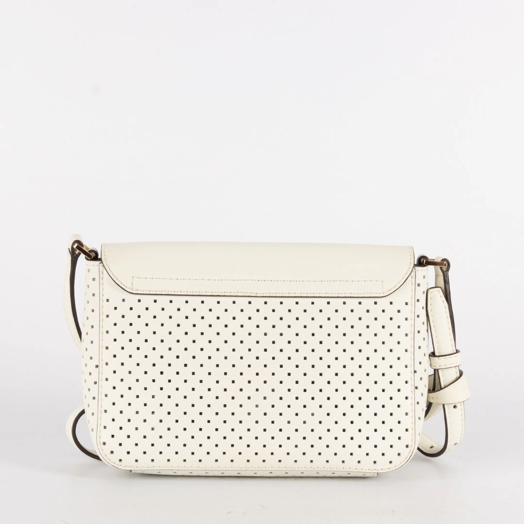 Michael Kors White Greenwich Medium Crossbody Bag