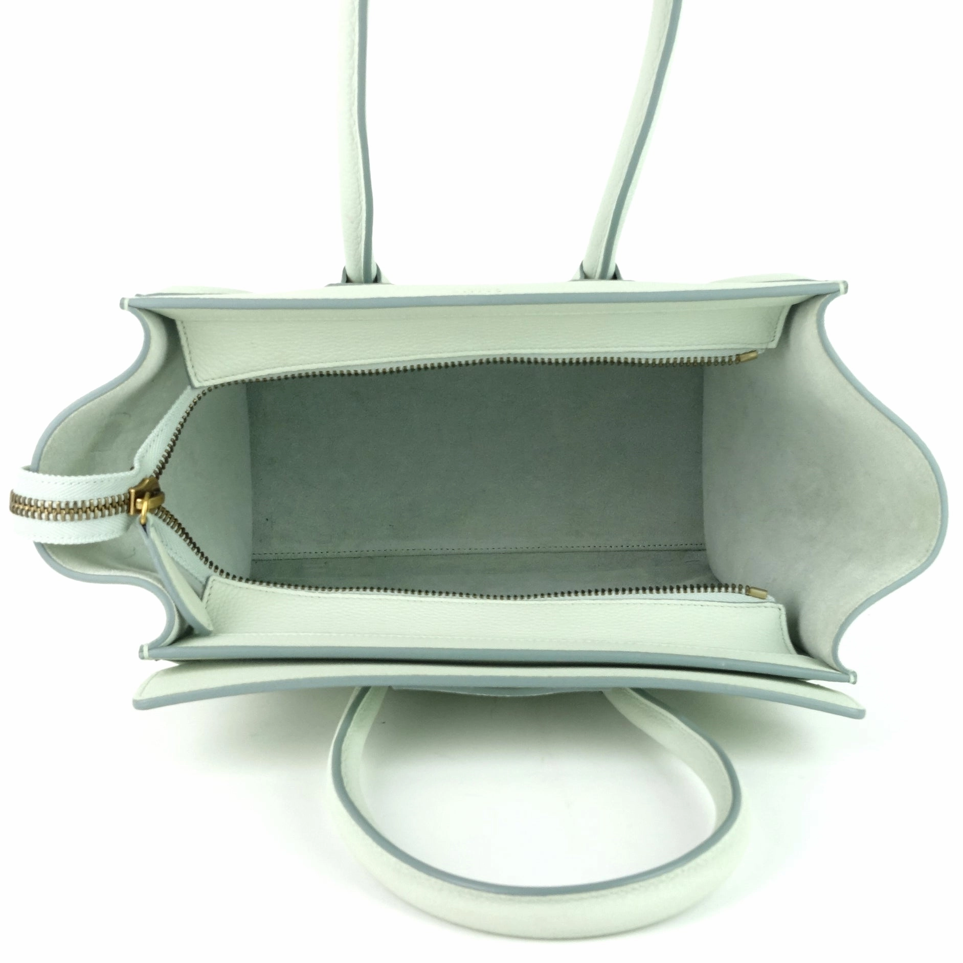 Micro Luggage Grainy Calf Leather Bag