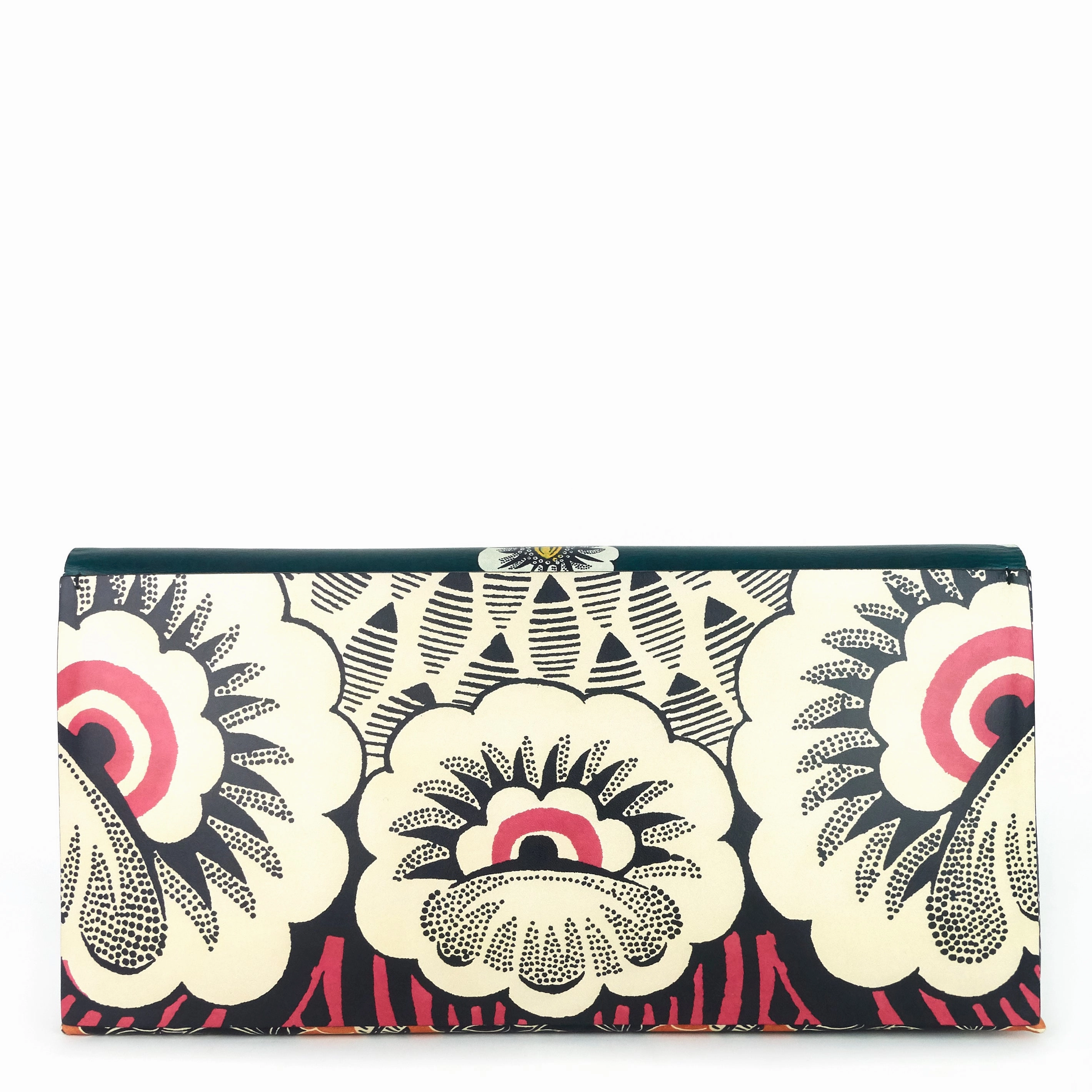 MIME Floral Print Leather Clutch Bag