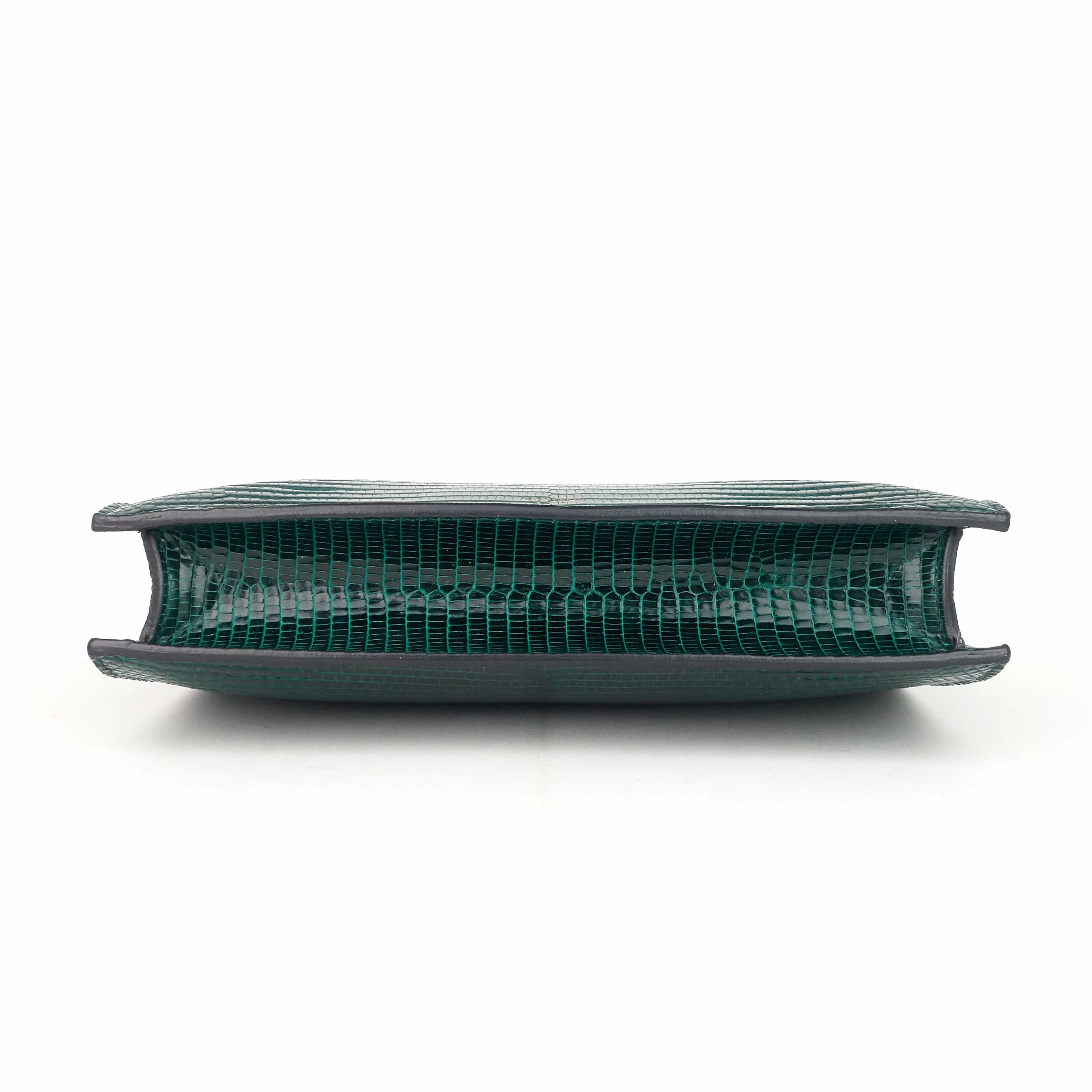 Mini Clasp Lizard Skin Clutch Bag