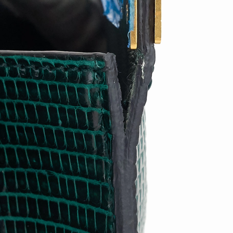 Mini Clasp Lizard Skin Clutch Bag
