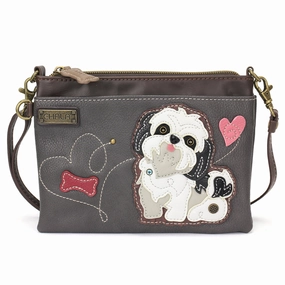 Mini Crossbody - White Shih Tzu
