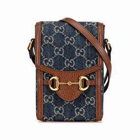 Mini GG Denim Horsebit 1955 Crossbody