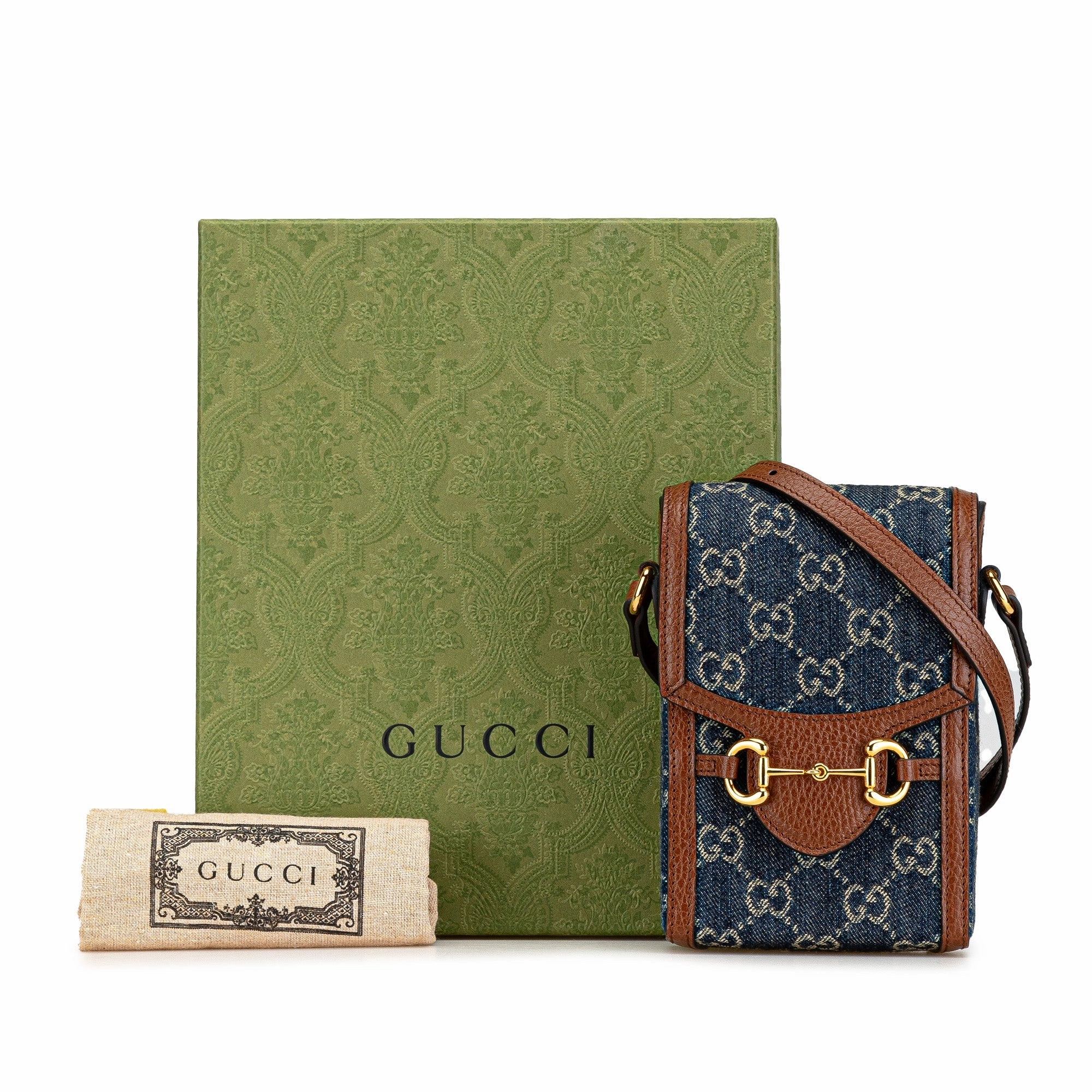 Mini GG Denim Horsebit 1955 Crossbody