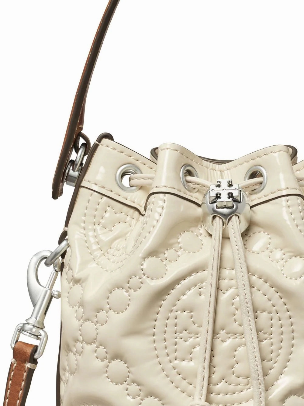 mini monogram-embroidered bucket bag