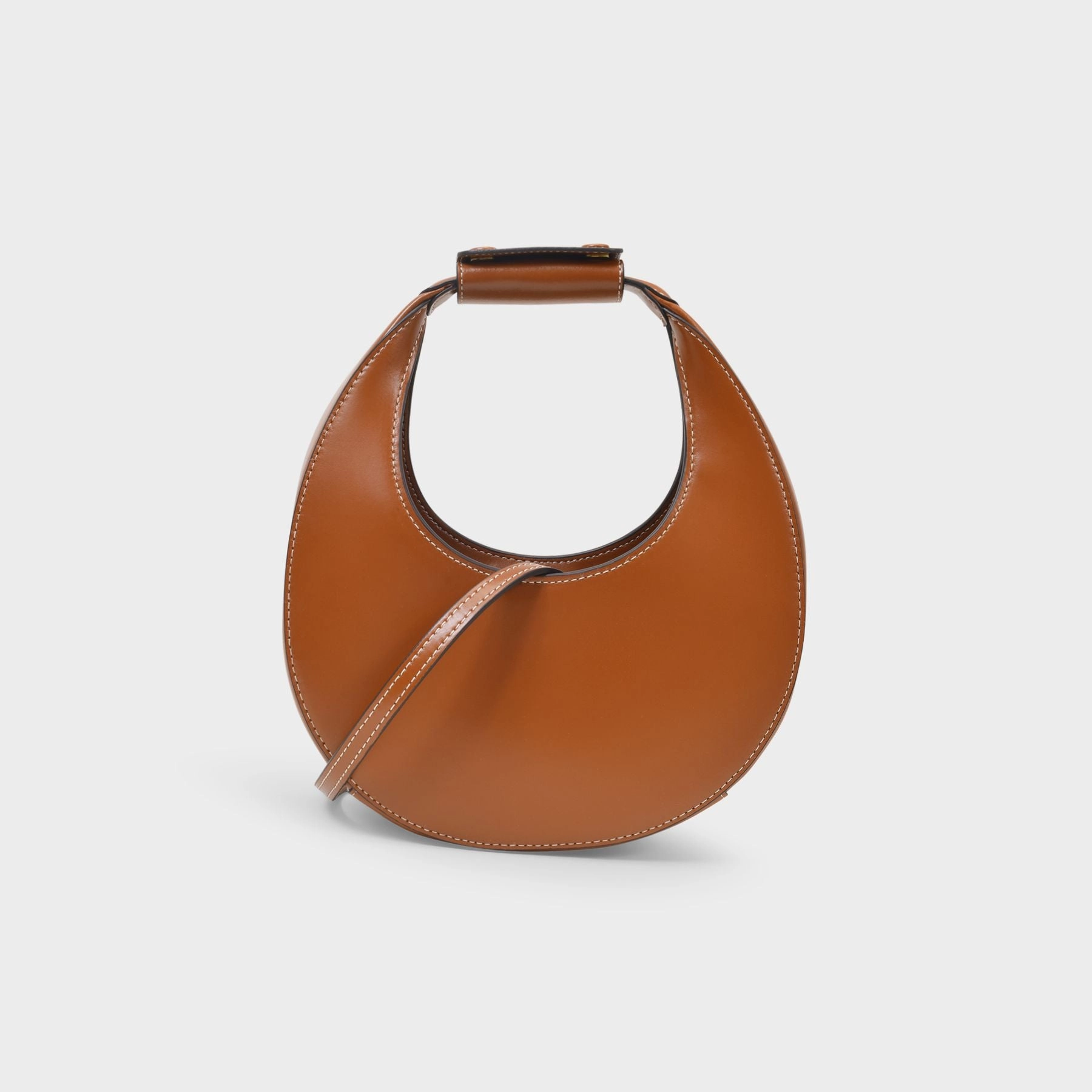 Mini Moon  Handbag - Staud - Tan - Leather