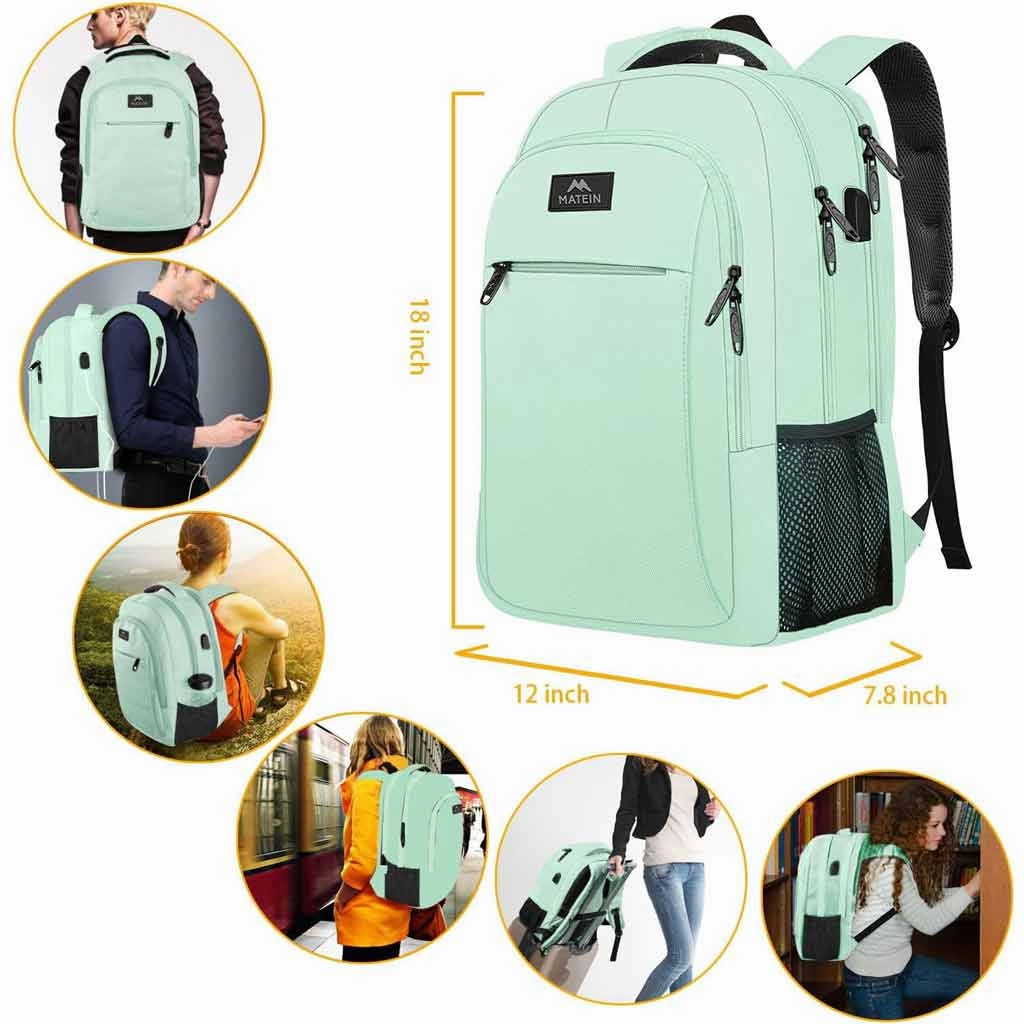 Mint Green Mlassic Travel Laptop Backpack